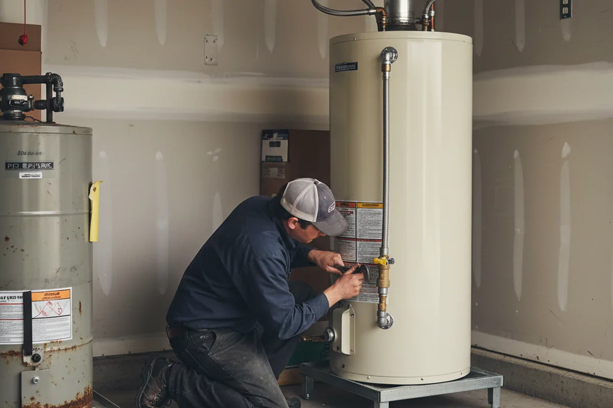 Water heater and shutoff valve replacement in Montpelier