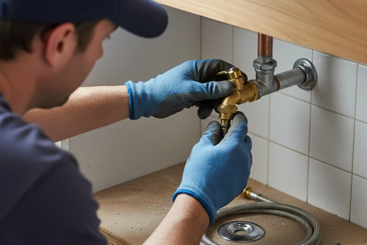 Shutoff valve and fitting work during Faucet and Fixture Repair in Montpelier